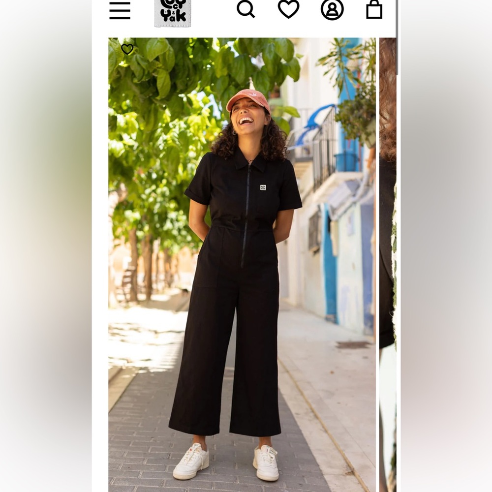 Lucy & Yak Ragan Jumpsuit. Organic Cotton, black size US 4